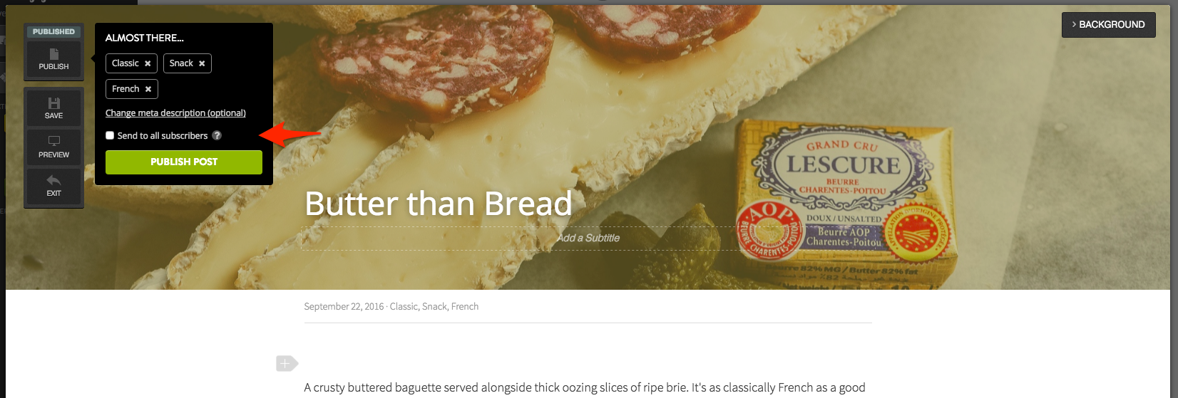 Blog Post Update Sent Blog Post Update Sent